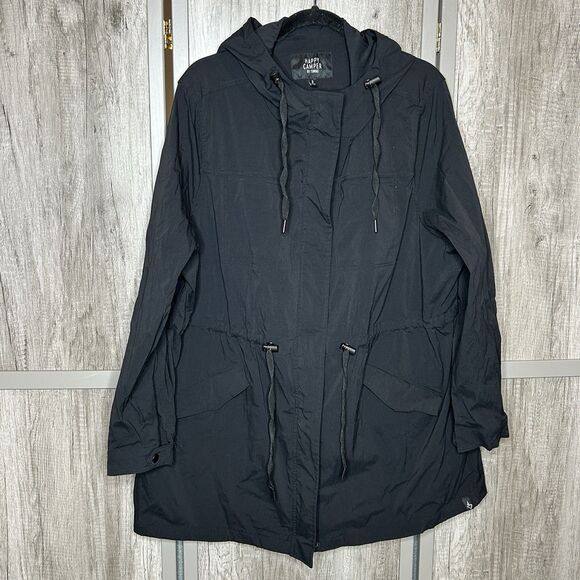 Torrid Happy Camper Jacket Women Size 3 Anorak Hooded Black Color Utility Coat - Picture 1 of 10